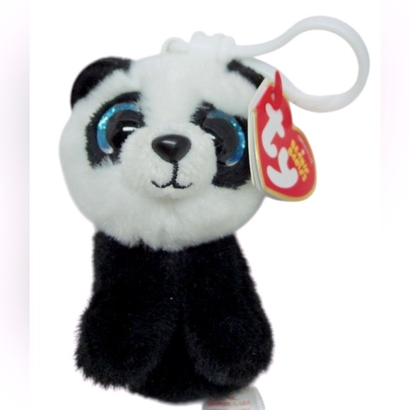 3” Ty Mini Baboo Panda Bear Plush Keychain - Picture 1 of 9